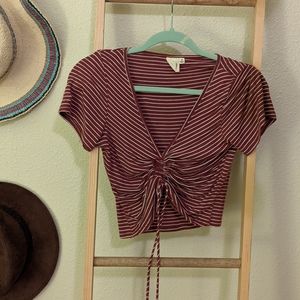 3 for $20 Live in the Moment striped crop top